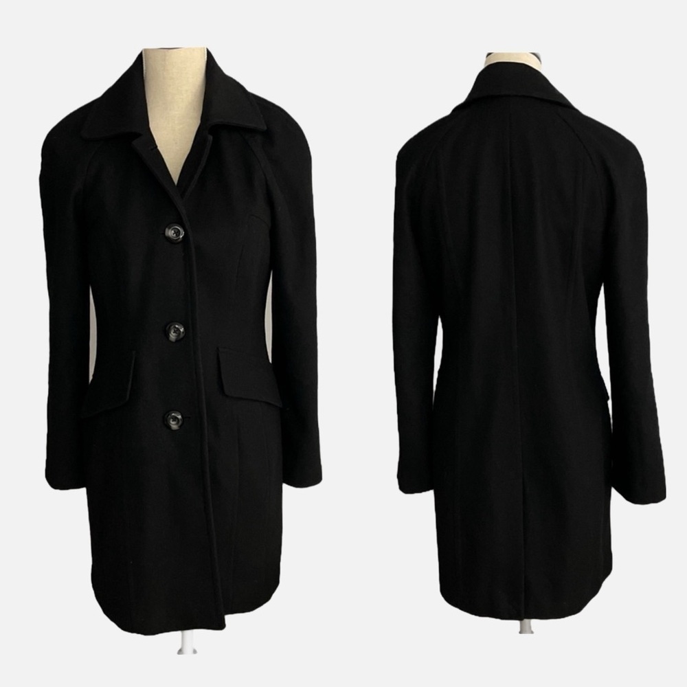 London‎ Fog Women’s Coat Wool Blend Black Size XS Lined Pockets Cozy Classic
